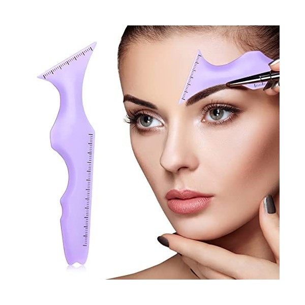 Darryy Règle de Beauté en Silicone, 5 en 1 Aide au Maquillage, Pochoir Eyeliner Yeux Réutilisable, Pochoir Maquillage Convien