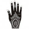 5 Feuilles Mehndi Tatouage Pochoir pour la main Hand 5 Mehndi Tatouages au henné Set 3 à usage unique - pour tatouage au henn