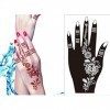 Mehndi Tatouage Pochoir pour la main Mehndi Tatouages au henné - à usage unique S104 - pour tatouage au henné, tatouage paill