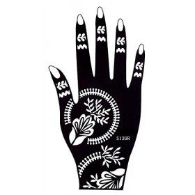 Lot de 3 pochoirs pour tatouage au henné des mains