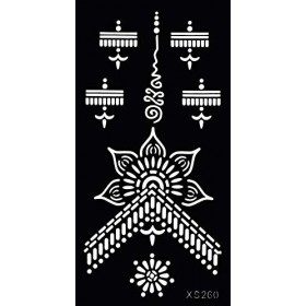 TATTOO XS260 Pochoir design henné pour peinture corporelle