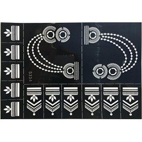 Henna Tattoo Pochoir Usage Unique S334 pour Henna Glitter Aérographe Tattoo Convient