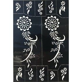 Henna Tattoo Pochoir Usage Unique s345 pour Henna Glitter Aérographe Tattoo Convient