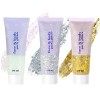 URAQT 3PCS Gel Paillettes Visage, 50ml Paillettes Visage, Maquillage Paillette Paillettes Corps, Paillette Gel Liquide, Merma