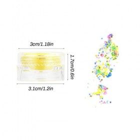 Pinsheng Lumineuse Paillettes 12 Couleurs, Fluorescent Paillette pour Visage, Qualité Cosmétique Paillette avec Pinceau pour 