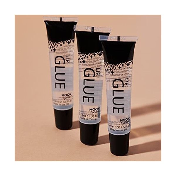 Glitter Lip Glue par Moon Glitter - Convient pour une utilisation avec tous les paillettes y compris fine, chunky, holographi