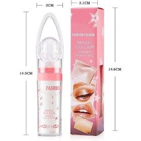 Tkekruh Poudre Paillette,Shimmer Visage et Corps Surligneur Poudre Stick, Poudre à tapoter Fairy Paillettes le Corps, Éclairc