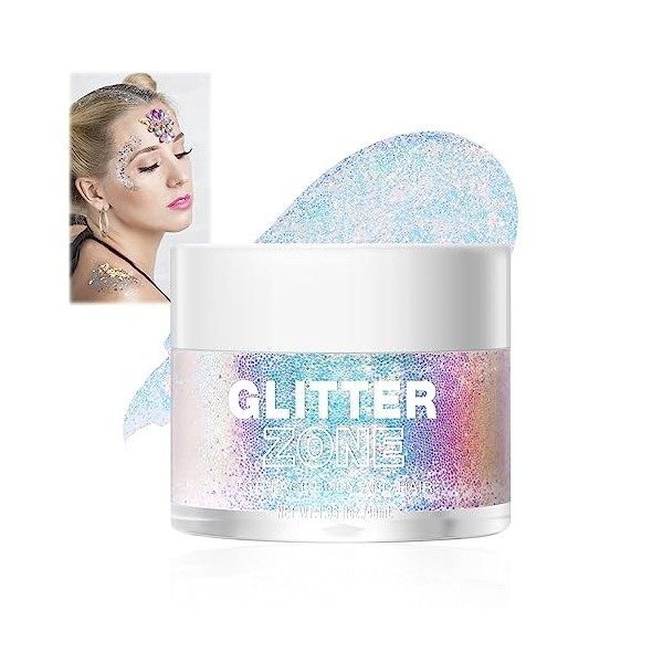 Paillettes Visage, Paillette Cheveux Maquillage Corps, Glitter Makeup, Festival Yeux Paillettes Chunky Glitter Liquide Fard P