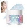 Paillettes Visage, Paillette Cheveux Maquillage Corps, Glitter Makeup, Festival Yeux Paillettes Chunky Glitter Liquide Fard P