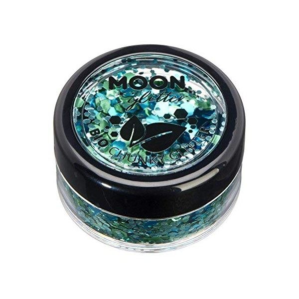 Mystique Eco Chunky Glitter de Moon Glitter biodégradable - 100% Cosmétique Bio Glitter pour visage, corps, ongles, cheveux e