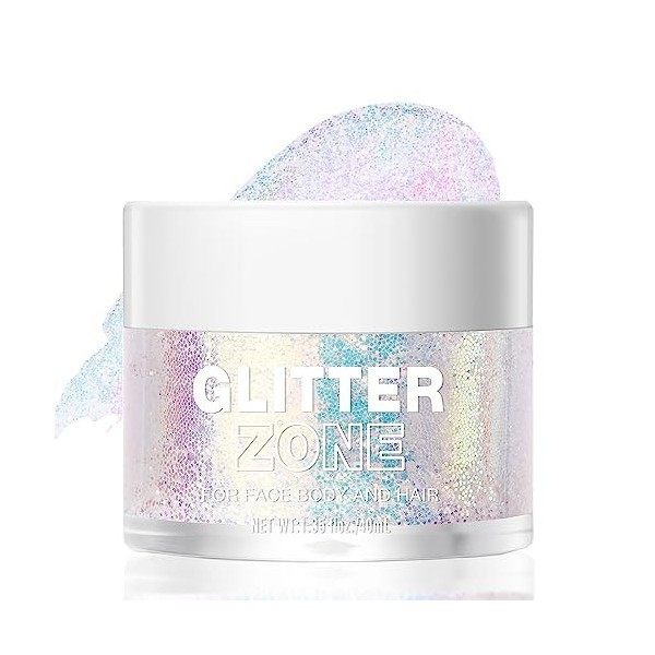 Paillettes Visage 40ml Glitter Body Gel Maquillage Festival Paillette pour Cheve Gel Paillettes Corps