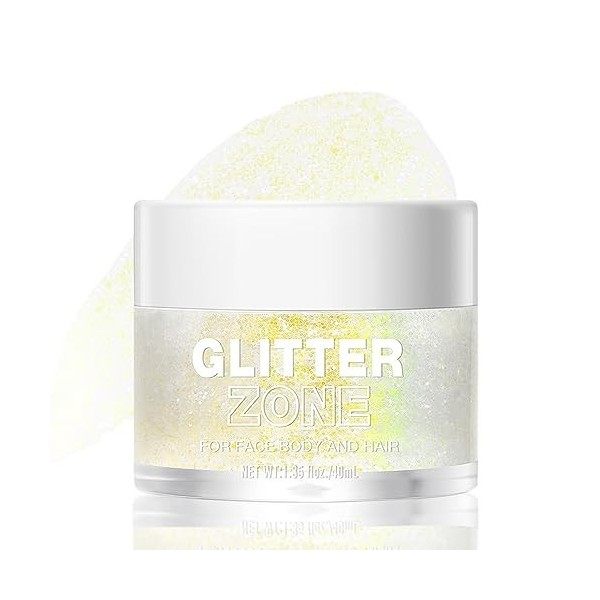 Paillettes Visage 40ml Glitter Body Gel Maquillage Festival Paillette pour Cheve Gel Paillettes Corps