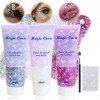 Gel Paillettes Visage 3PCS Paillettes Longue Durée Paillettes Corps Chunky Glitter Gel Pour Le Maquillage Des Fêtes De Fin D