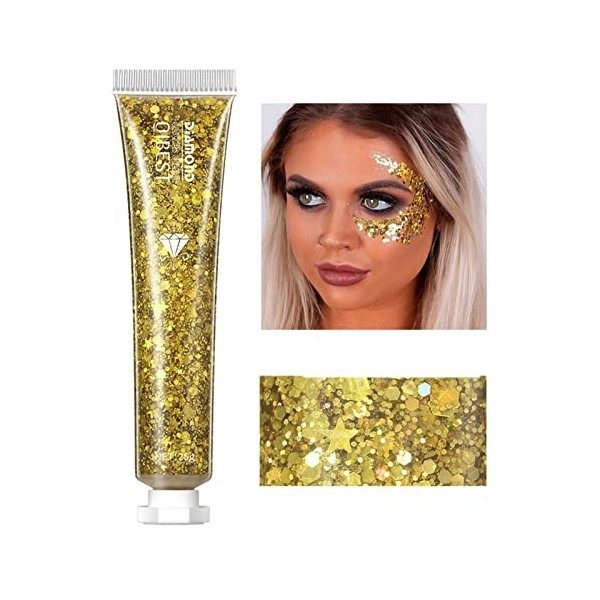 Gel scintillant pour femme | Festival Glitter Cosmetic Face Body Sequins Gel Set,Paillettes scintillantes Flash pour le visag