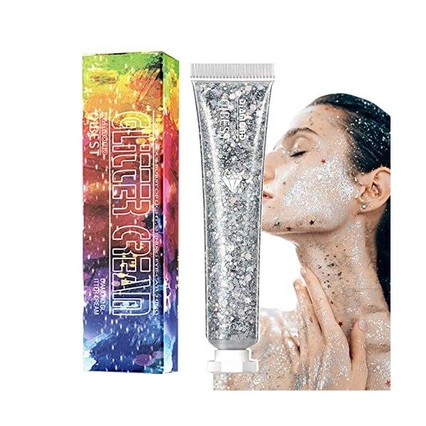 Gel scintillant pour femme | Festival Glitter Cosmetic Face Body Sequins Gel Set,Paillettes scintillantes Flash pour le visag