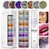 Lucktao 7 Boites de Maquillage Paillettes Set,Gel Paillettes Visage,Body Glitter, Sequins Glitter,Sirène Paillette,Paillette 