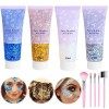 Lucktao 7 Boites de Maquillage Paillettes Set,Gel Paillettes Visage,Body Glitter, Sequins Glitter,Sirène Paillette,Paillette 