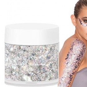 Chunky Face Body Glitter - Gel dautocollants de visage de corps de cheveux dongle de paillettes doeil - Noël Glitter Art C