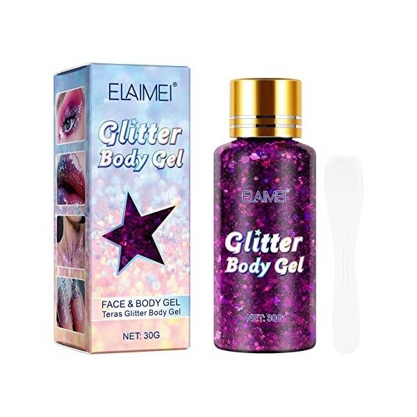 Gel à paillettes pour le corps et le visage, gel à paillettes pour le visage et le corps, crème cosmétique de performance, ge