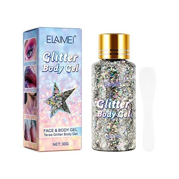 Gel à paillettes pour le corps et le visage, gel à paillettes pour le visage et le corps, crème cosmétique de performance, ge