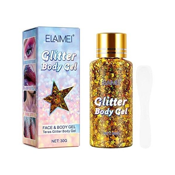 Gel à paillettes pour le corps et le visage, gel à paillettes pour le visage et le corps, crème cosmétique de performance, ge