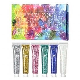 6 Couleurs Corps Glitter Gel Mrettick Sirène Échelle Paillettes Paillettes Cosmétique Visage Cheveux Ongles Maquillage Paille