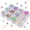 12 Couleurs Body Glitter Gel Set Paillettes Holographiques Longue Paillettes ColoréEs DuréE AdaptéEs Aux Ongles Du Visage Yeu