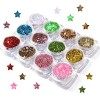 12 Couleurs Body Glitter Gel Set Paillettes Holographiques Longue Paillettes ColoréEs DuréE AdaptéEs Aux Ongles Du Visage Yeu