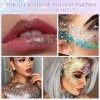 Paillette Corps,Paillette Glitter Gel,Glitter Body Gel,Mermaid Sequins Body Glitter,Paillettes Visage Corps pour Festival Fêt