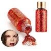 30ml Body Glitter Gel CaméLéOn Paillettes Holographiques Gel Paillettes Visage Pour Le Visage, Le Corps Et Les LèVres Rouge