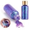 30ml Body Glitter Gel CaméLéOn Paillettes Holographiques Gel Paillettes Visage Pour Le Visage, Le Corps Et Les LèVres Rouge