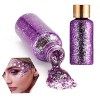 30ml Body Glitter Gel CaméLéOn Paillettes Holographiques Gel Paillettes Visage Pour Le Visage, Le Corps Et Les LèVres Rouge