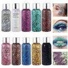 10 Bottle Paillettes Comestibles pour Maquillage Paillette Visage Festival, Bombe Paillettes Cheveux et Corps, Laque si si la