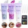 Paillettes Visage 18 pcs Maquillage Paillette Glitter Makeup Paillettes pour Le Corps Gel Glitter Body Chunky Glitter Pour Le