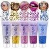 Body Glitter Gel, 5 Pièces Sparkling Chunky Glitter, Gels Cosmétiques Holographiques, Populaire Couleurs Sirène Paillettes, G