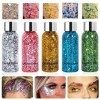 Paillette Glitter Gel, 5 Bottle Maquillage Paillette Paillettes Corps, Gel Chunky Paillettes, Paillette Cheveux Visage, Paill