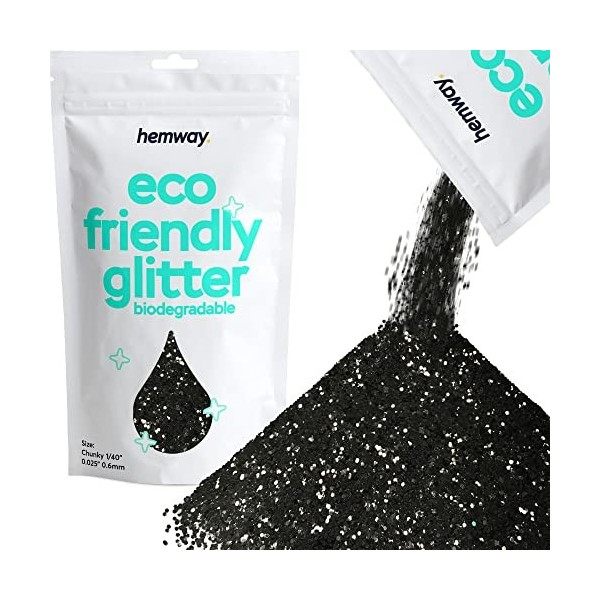 Hemway Eco Friendly Biodégradable Glitter 100 g / 3,5 oz cosmétique Bio Safe Étincelle végétalien pour le visage, fard à paup...