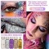 Paillettes Visage 5 PièCes Paillette Cheveux Maquillage Corps Glitter Makeup Festival Yeux Paillettes Chunky Glitter Liquide 