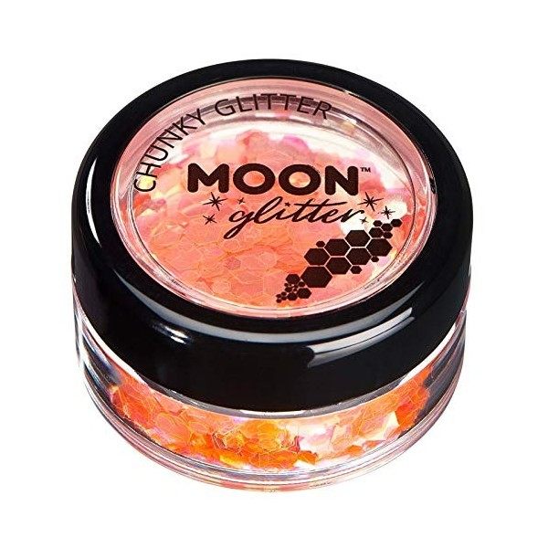 Paillettes rondes irisées par Moon Glitter Paillette Lune – 100% de paillettes cosmétique pour le visage, le corps, les ong