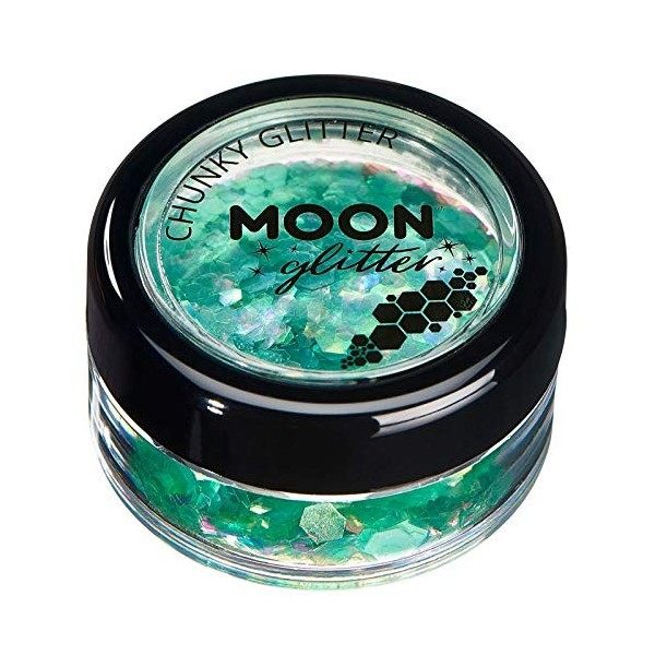 Paillettes rondes irisées par Moon Glitter Paillette Lune – 100% de paillettes cosmétique pour le visage, le corps, les ong