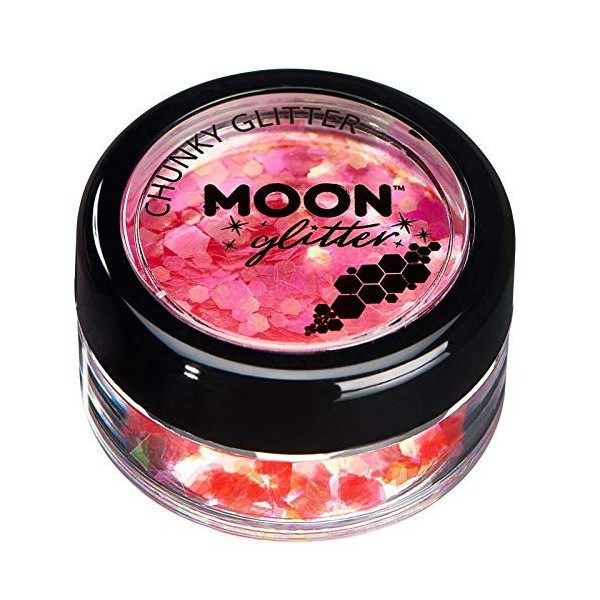 Paillettes rondes irisées par Moon Glitter Paillette Lune – 100% de paillettes cosmétique pour le visage, le corps, les ong