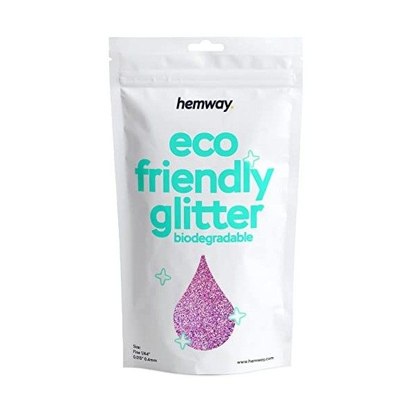 Hemway Eco Friendly Biodégradable Glitter 100 g / 3,5 oz cosmétique Bio Safe Étincelle végétalien pour le visage, fard à paup...
