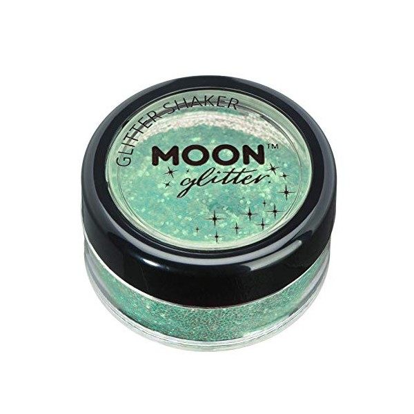 Shaker brillant iridescent par Moon Glitter Paillette Lune – 100% de paillettes cosmétique pour le visage, le corps, les on