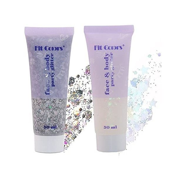 Paillettes Chunky Glitter Gel Body Ongles Visage Paillettes Sequin Sparkling FêTe Maquillage DéCoration Glitter 50ml