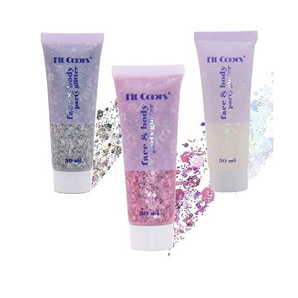 Paillettes Chunky Glitter Gel Body Ongles Visage Paillettes Sequin Sparkling FêTe Maquillage DéCoration Glitter 50ml