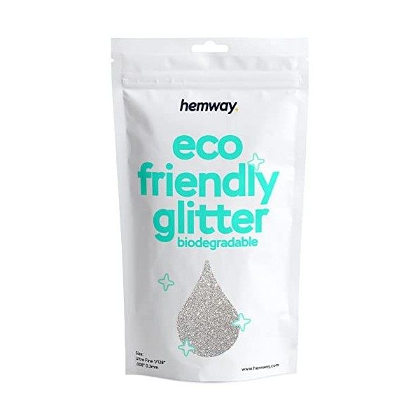 Hemway Eco Friendly Biodégradable Glitter 100 g / 3,5 oz cosmétique Bio Safe Étincelle végétalien pour le visage, fard à paup...