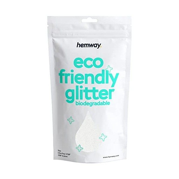 Hemway Eco Friendly Biodégradable Glitter 100 g / 3,5 oz cosmétique Bio Safe Étincelle végétalien pour le visage, fard à paup...