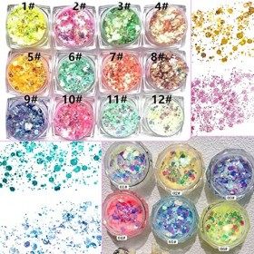 Lumineuse Paillettes Visage Festival Gel,18 Couleurs Maquillage Paillettes Glitter,Holographique Paillettes Set,Paillettes De