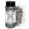 HEMOER Holographique Grosses Paillettes, 100g Gris Argenté Sequins Glitter, Paillettes pour Visage, Corps, Cheveux, Résine Ep