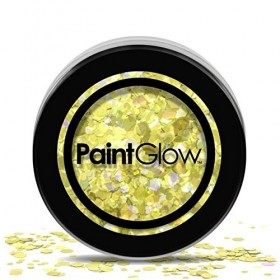 PaintGlow, Grosse paillettes cosmétiques pour cheveux, visage et corps Doré 3 g